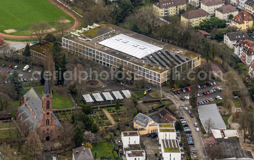 Lahr/Schwarzwald from the bird's eye view: School building of the Max Plank in Lahr/Schwarzwald in the state Baden-Wurttemberg, Germany