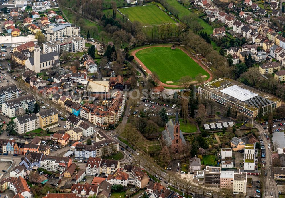 Lahr/Schwarzwald from the bird's eye view: School building of the Max Plank in Lahr/Schwarzwald in the state Baden-Wurttemberg, Germany