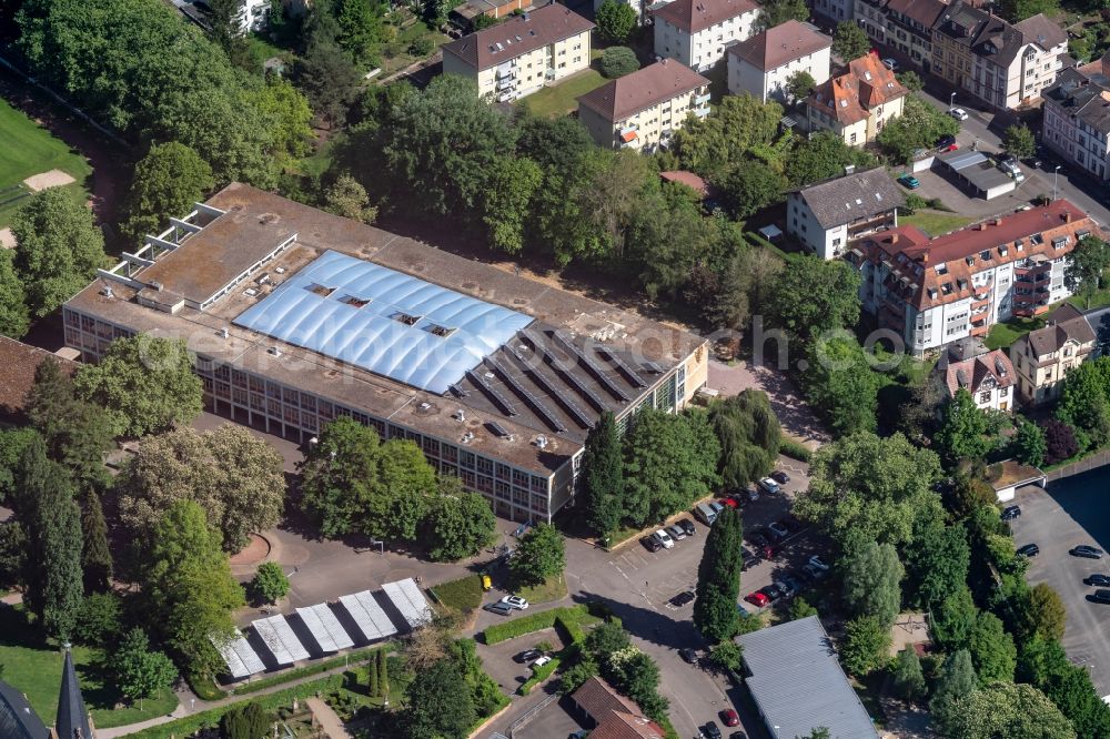 Lahr/Schwarzwald from above - School building of the Max Plank in Lahr/Schwarzwald in the state Baden-Wurttemberg, Germany