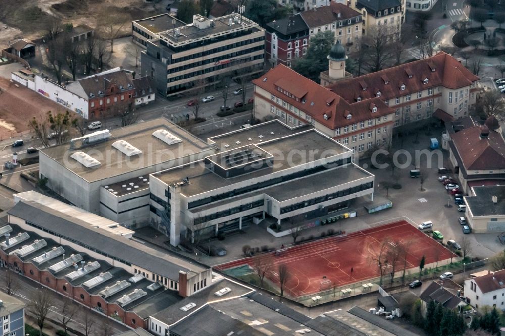 Aerial photograph Offenburg - School building of the Schiller Gymnasium in Offenburg in the state Baden-Wurttemberg, Germany