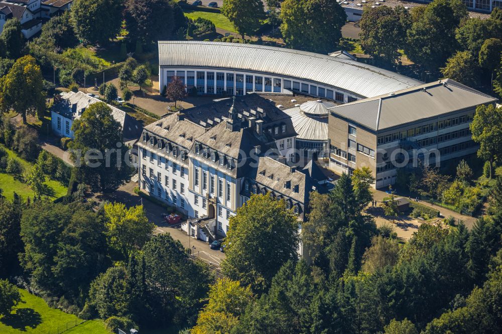 Aerial image Attendorn - School building of the St.-Ursula-Gymnasium on Sankt-Ursula-Strasse in Attendorn in the state North Rhine-Westphalia, Germany