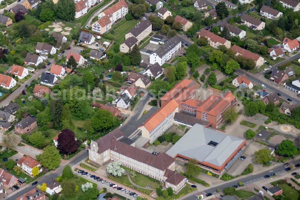 Aerial image Walsrode - School building of the in Walsrode in the state Lower Saxony, Germany