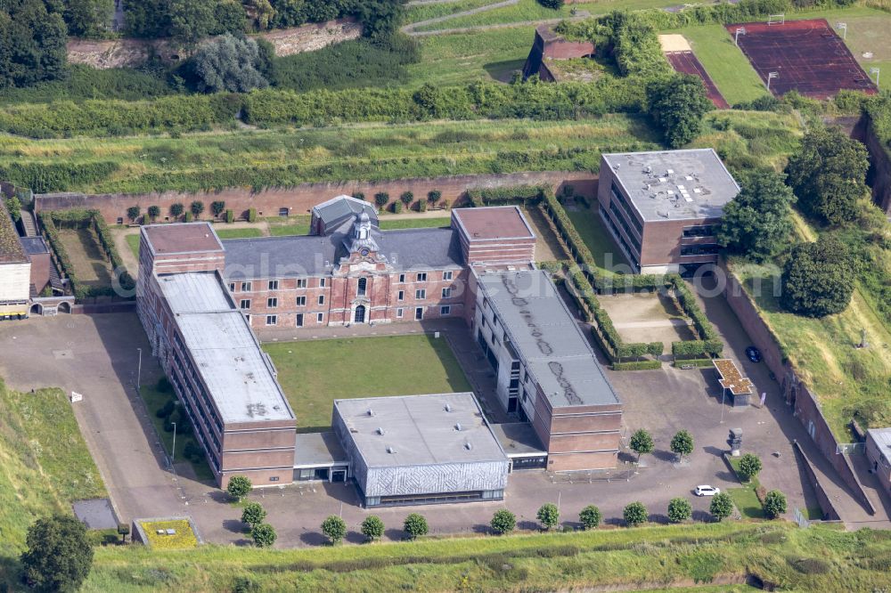 Jülich from above - School building of the Gymnasium Zitadelle Juelich in Juelich in the state North Rhine-Westphalia, Germany