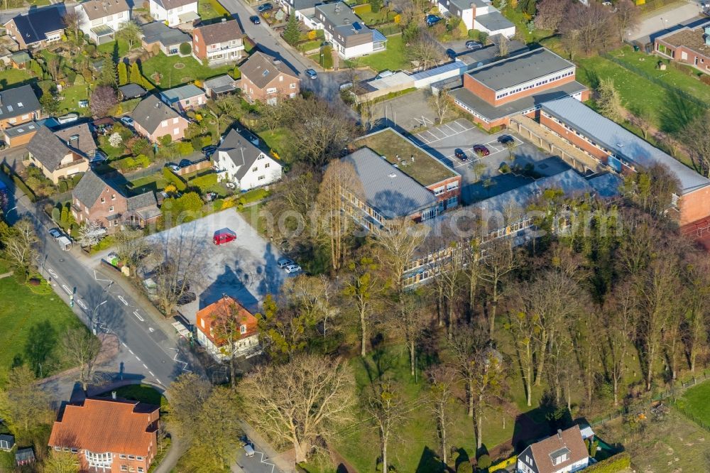 Aerial image Hamm - School building of the Honse Kolleg An of Lohschule in Hamm in the state North Rhine-Westphalia, Germany