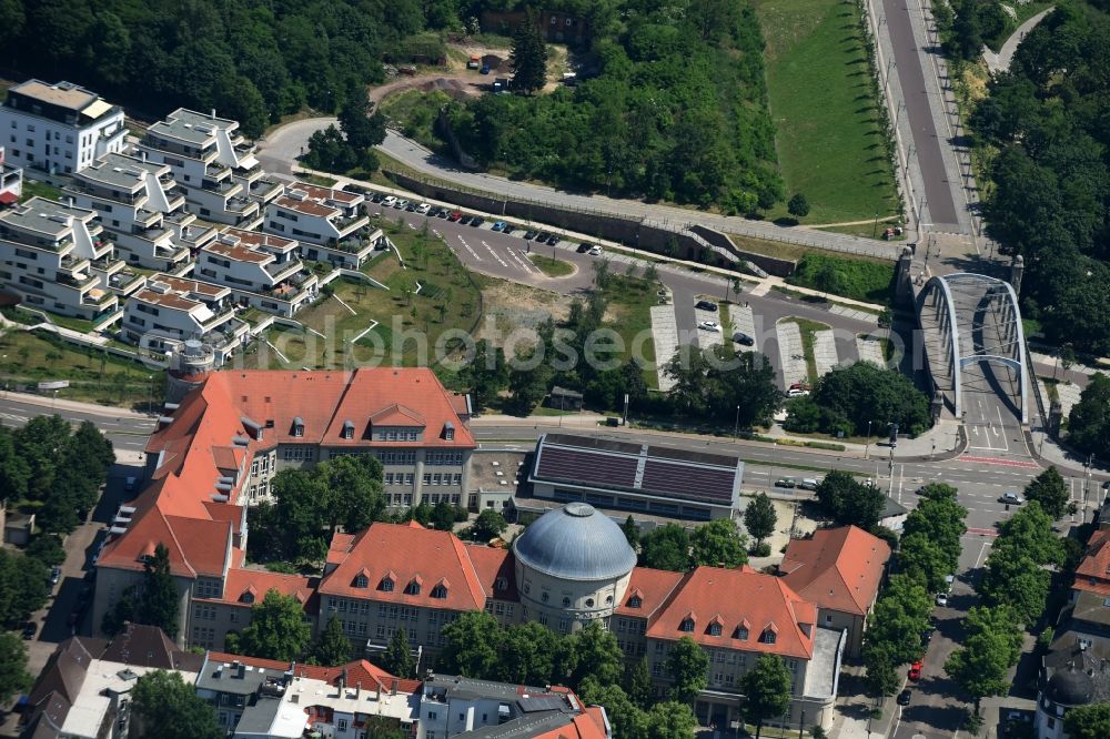 Aerial photograph Magdeburg - School building of the Hegel-Gymnasium in Magdeburg in the state Saxony-Anhalt