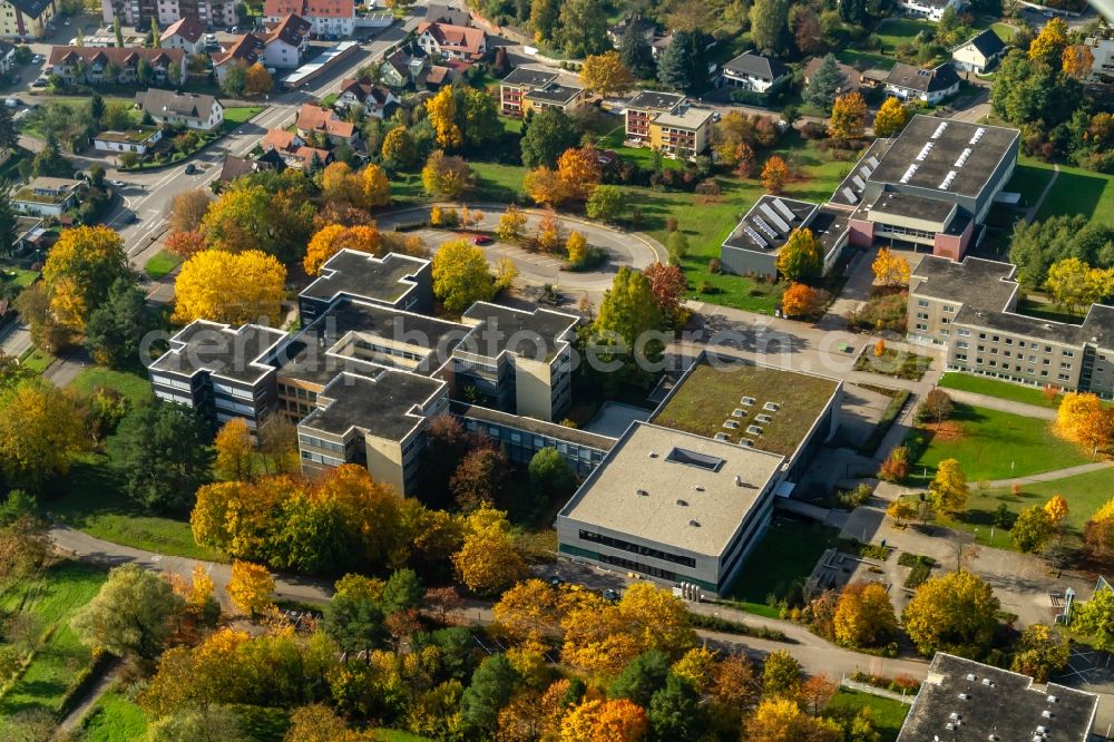 Aerial photograph Ettenheim - School building of the Heimschule Sankt Landolin in Ettenheim in the state Baden-Wurttemberg, Germany