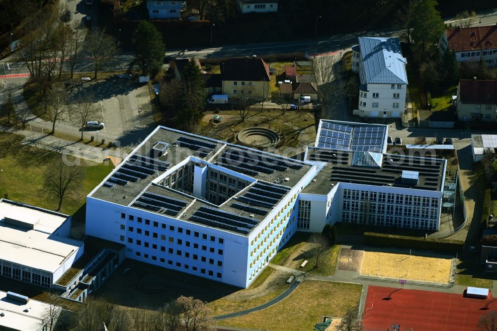 Kempten (Allgäu) from above - School building of the Hildegardis-Gymnasium Kempten in Kempten (Allgaeu) in the state Bavaria, Germany