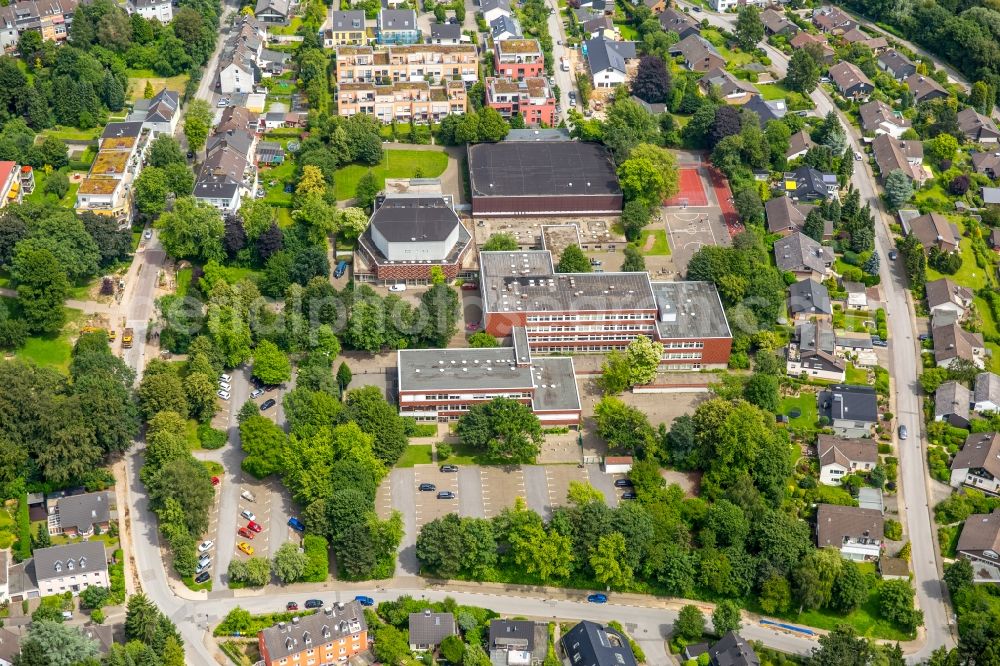 Aerial photograph Heiligenhaus - School building of Immanuel Kant High School in Heiligenhaus in North Rhine-Westphalia