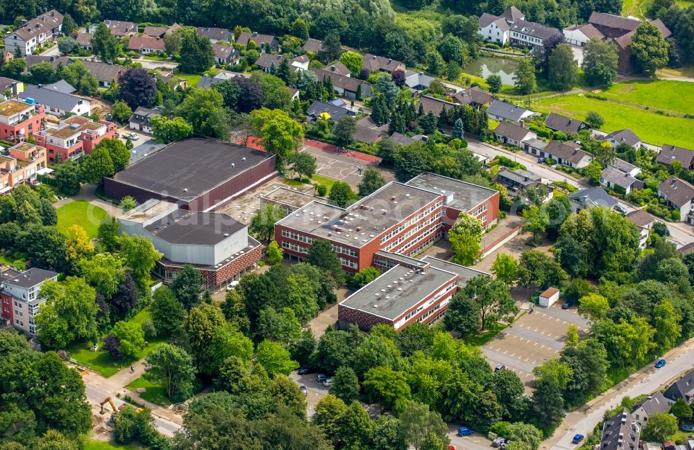 Heiligenhaus from above - School building of Immanuel Kant High School in Heiligenhaus in North Rhine-Westphalia