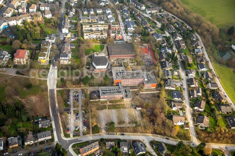 Aerial image Heiligenhaus - School building of Immanuel Kant High School in Heiligenhaus in North Rhine-Westphalia