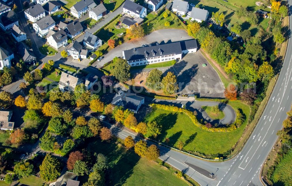 Meschede from above - School building of the st. Jakobus school - catholic jakobus school in Remblinghausen in Meschede in the state North Rhine-Westphalia