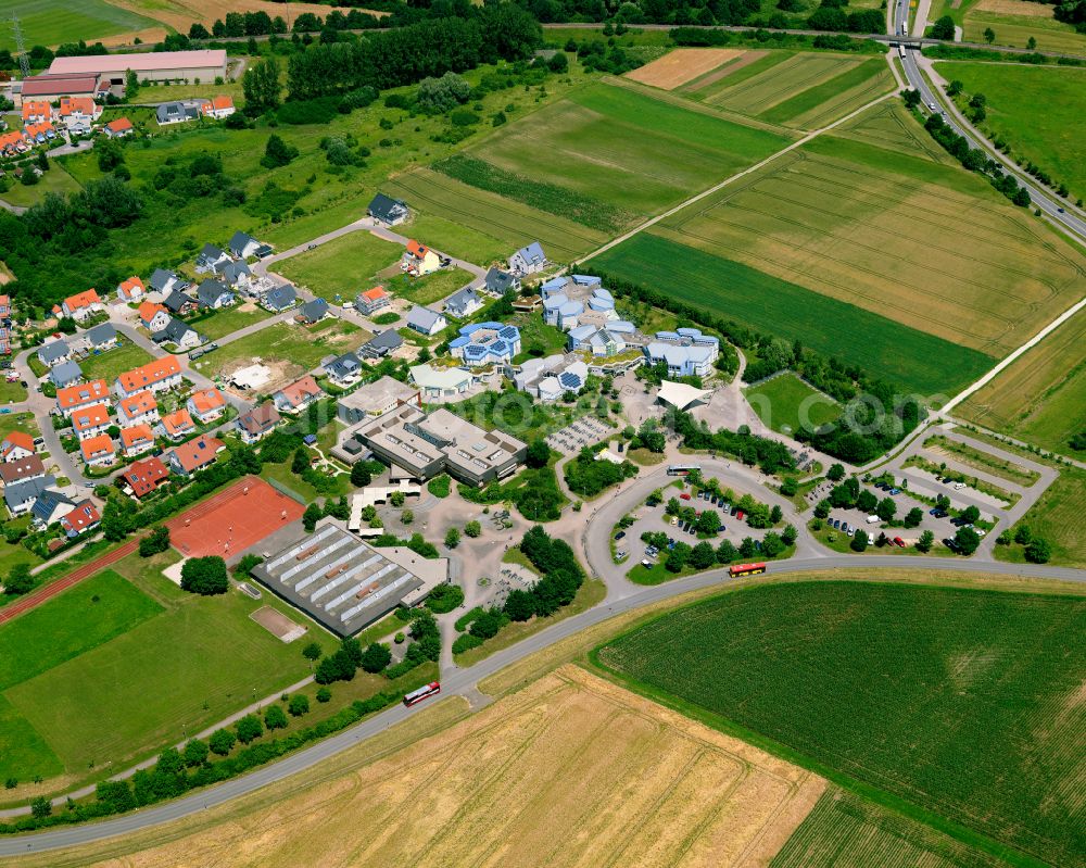 Aerial photograph Dußlingen - School building of the of Karl-von-Frisch-Gymnasium in Dusslingen in the state Baden-Wuerttemberg, Germany