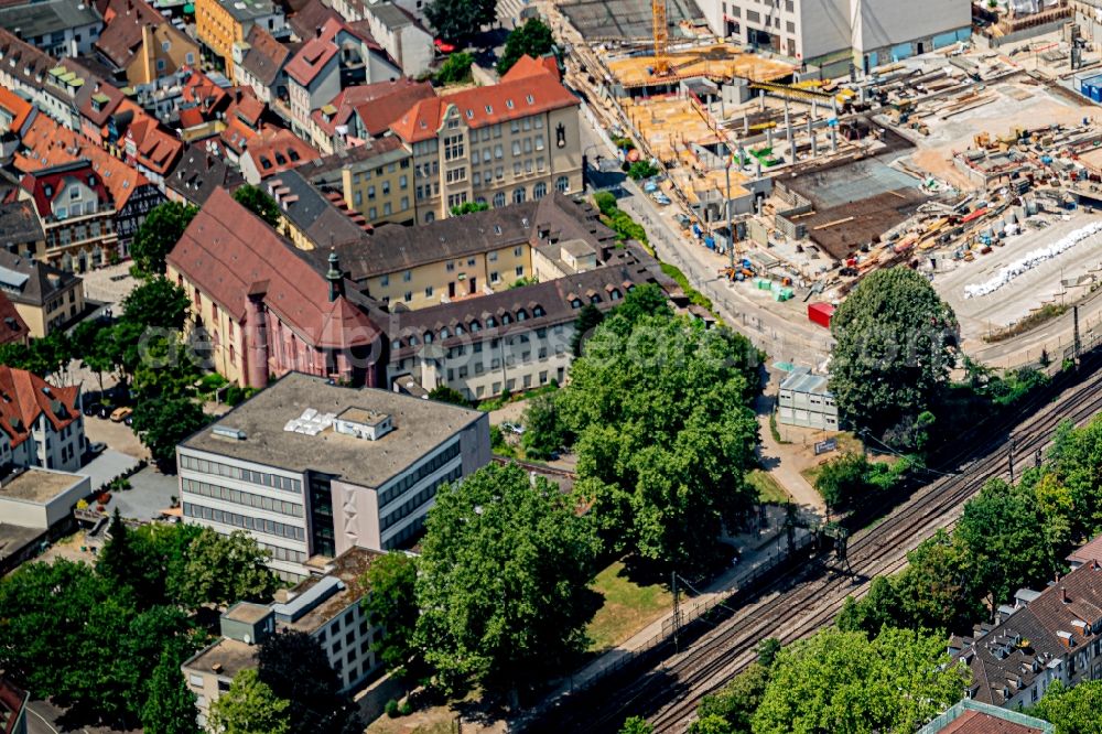 Offenburg from the bird's eye view: School building of the Klosterschule unserer Lieben Frau in Offenburg in the state Baden-Wurttemberg, Germany