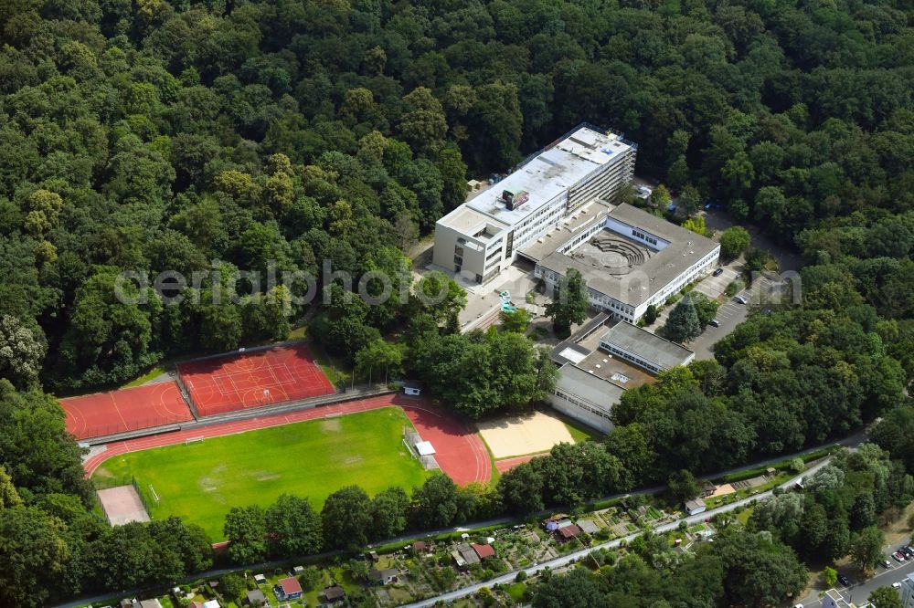 Aerial photograph Aschaffenburg - School building of the Kronberg-Gymnasium in Aschaffenburg in the state Bavaria, Germany