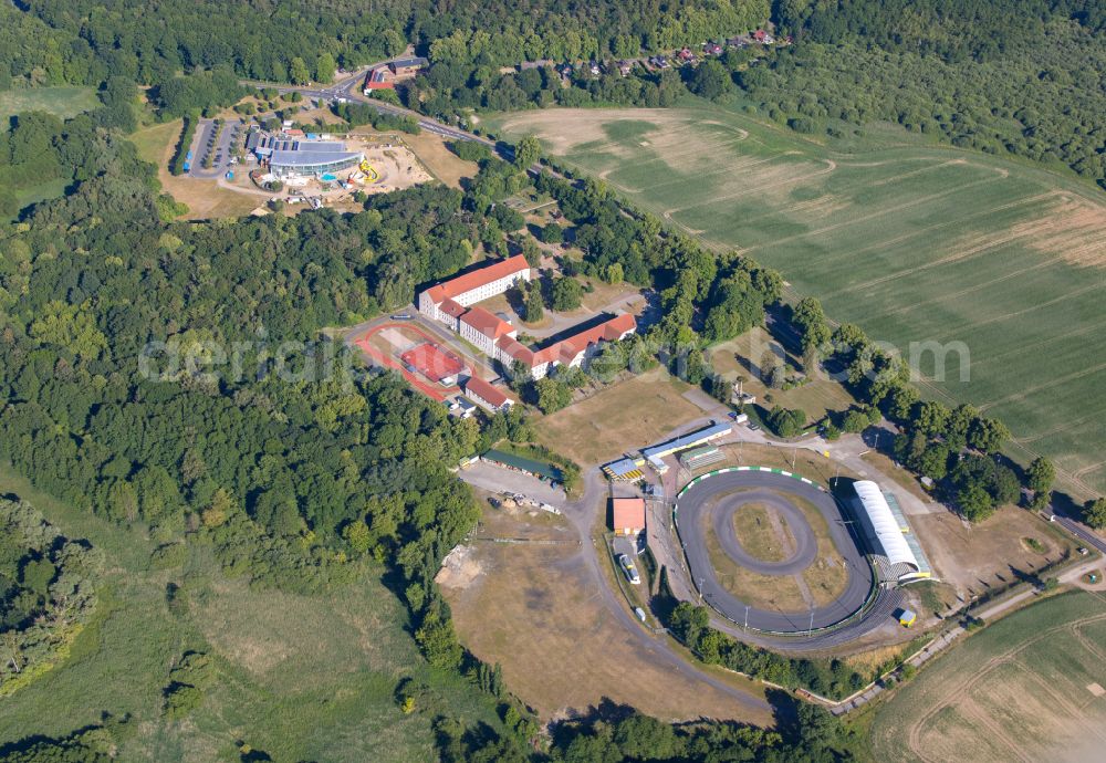 Aerial photograph Güstrow - School building of the Landesfoerderzentrum Hoeren in Guestrow in the state Mecklenburg - Western Pomerania, Germany