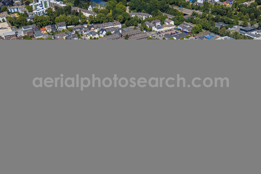 Velbert from above - School building of the Martin-Luther-King-Schule Velbert on Gruenstrasse in Velbert in the state North Rhine-Westphalia, Germany