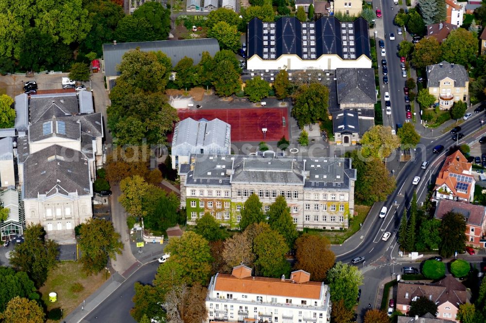 Aerial image Göttingen - School building of the Max-Planck-Gymnasiums in Goettingen in the state Lower Saxony, Germany