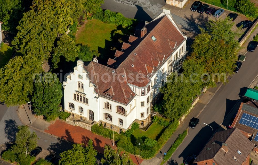 Aerial image Bünde - School building of the Musikschule in Buende in the state North Rhine-Westphalia