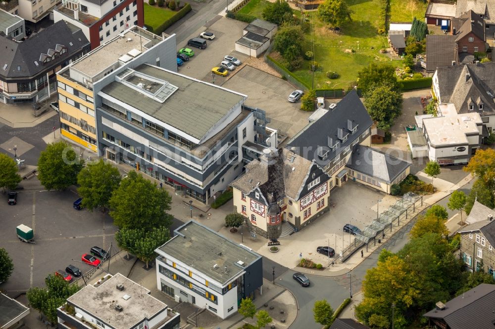 Netphen from the bird's eye view: School building of the Musikschule Netphen in Netphen in the state North Rhine-Westphalia, Germany