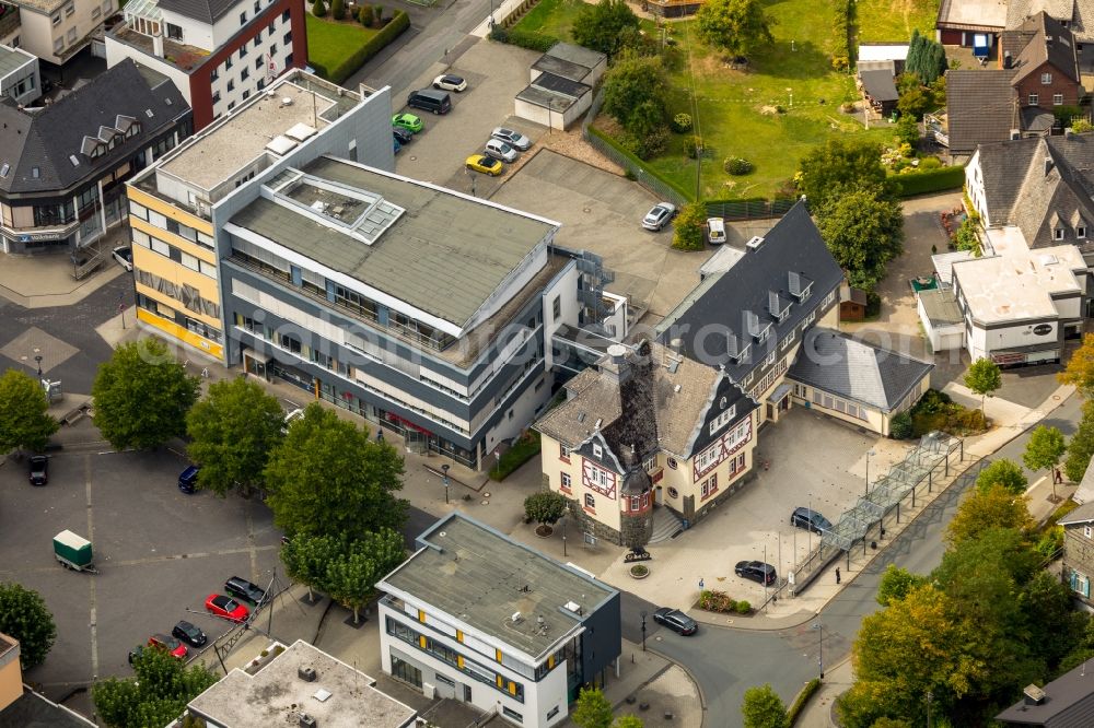 Aerial image Netphen - School building of the Musikschule Netphen in Netphen in the state North Rhine-Westphalia, Germany