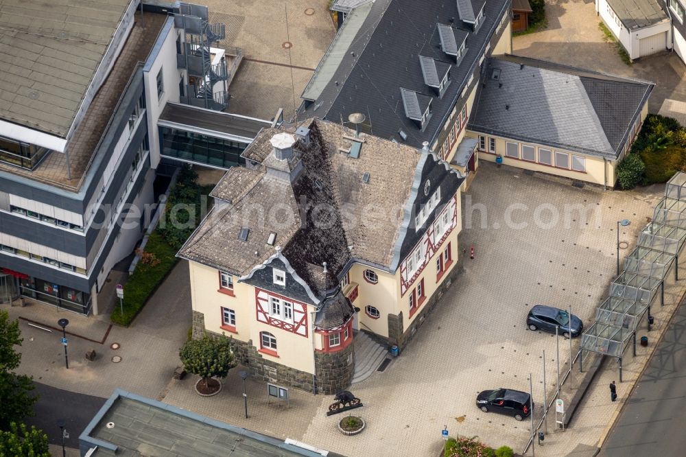 Aerial photograph Netphen - School building of the Musikschule Netphen in Netphen in the state North Rhine-Westphalia, Germany