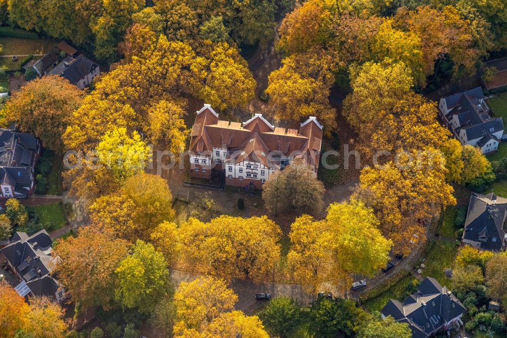 Gladbeck from above - School building of the Musikschule of Stadt Gladbeck in Gladbeck in the state North Rhine-Westphalia, Germany