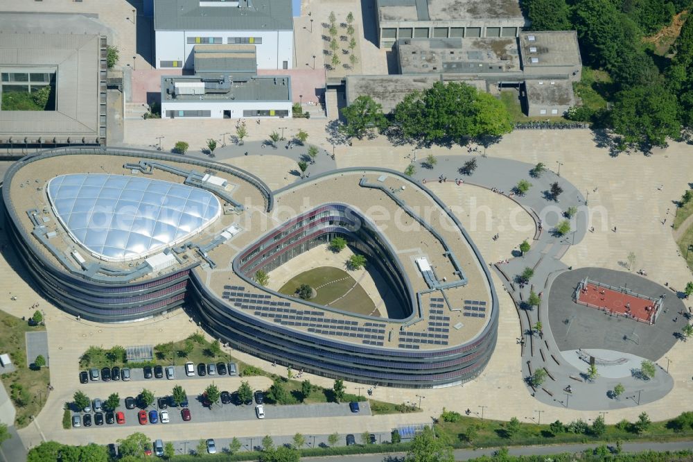 Bochum from above - School building of the Neues Gymnasium Bochum an der Querenburger Strasse in Bochum in the state North Rhine-Westphalia