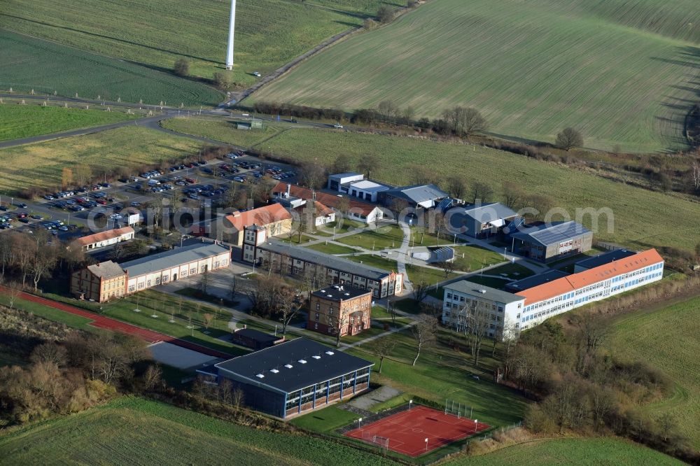 Aerial photograph Fürstenwalde/Spree - School building of the Oberstufenzentrum on Palmnicken in Fuerstenwalde/Spree in the state Brandenburg