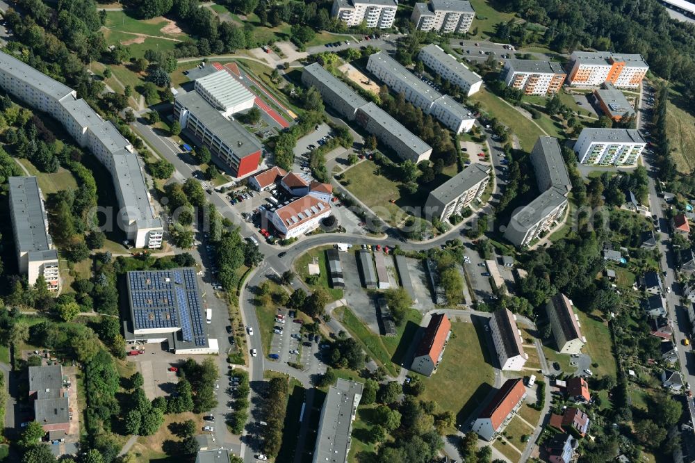 Aerial photograph Reichenbach im Vogtland - School building of the Pestalozzi-Foerder- schule f. Lernbehinderte in Reichenbach im Vogtland in the state Saxony