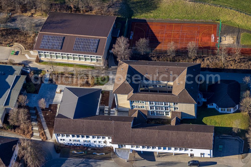 Aerial photograph Eslohe (Sauerland) - School building of Realschule Eslohe on Schulstrasse in Eslohe (Sauerland) in the state North Rhine-Westphalia, Germany