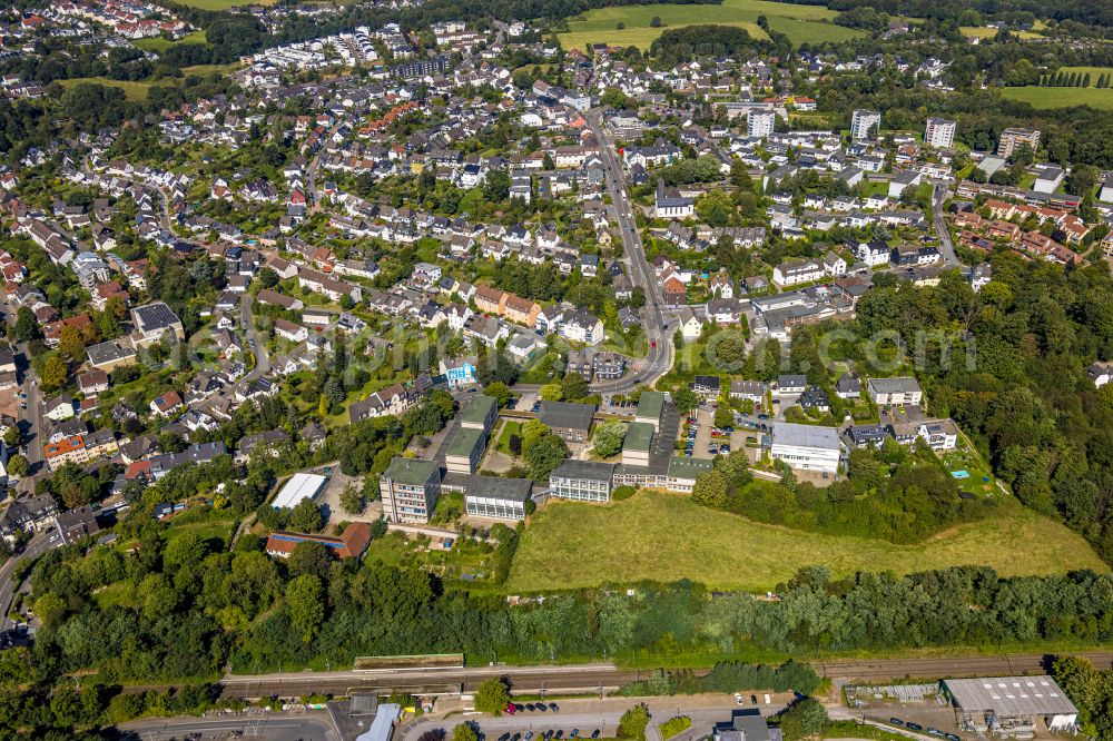 Aerial image Gevelsberg - School building of the Realschule Gevelsberg at Wittener Street and Alte Geer in Gevelsberg in the state North Rhine-Westphalia