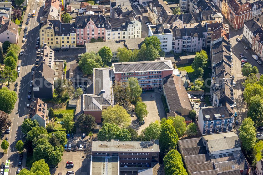 Hagen from the bird's eye view: School building of the Realschule Haspe in Hagen in the state North Rhine-Westphalia, Germany