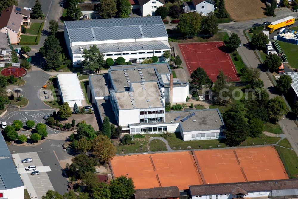 Aerial photograph Krautheim - School building of the Realschule Krautheim on Schulstrasse in Krautheim in the state Baden-Wurttemberg, Germany