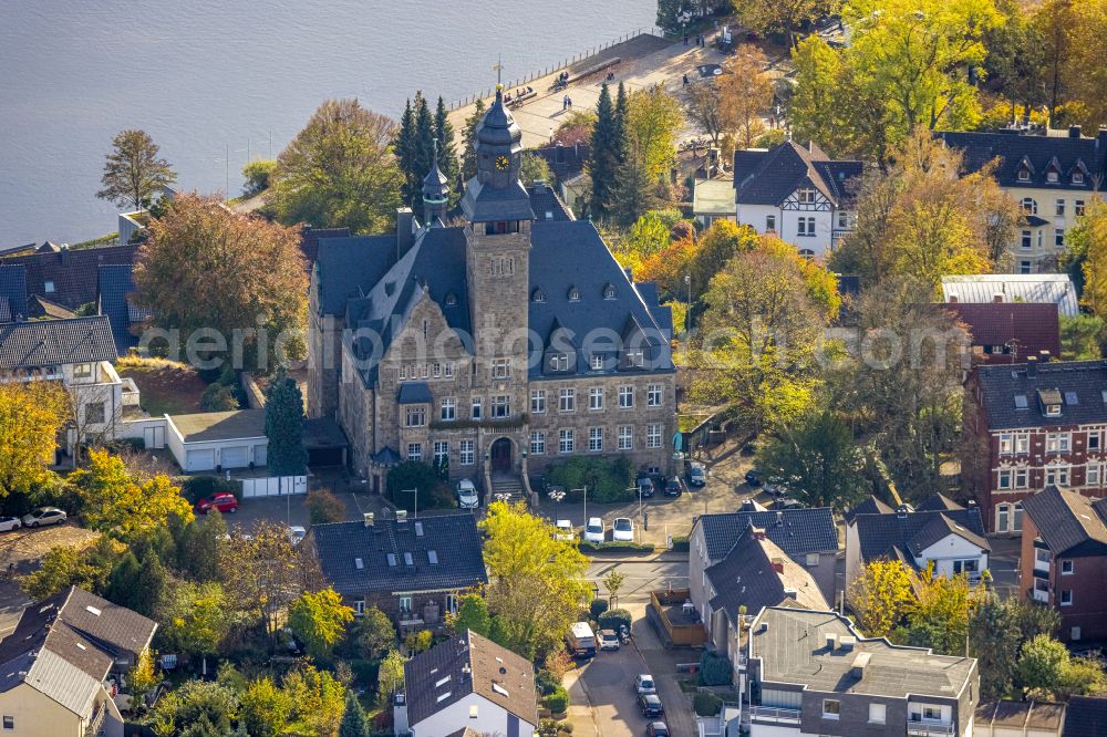 Aerial photograph Wetter (Ruhr) - School building of the Realschule Wetter along the Wilhelmstrasse in Wetter (Ruhr) in the state North Rhine-Westphalia