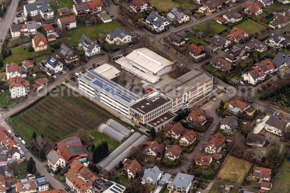 Aerial image Oberkirch - School building of the Renchtalschule fuer Sprachbehinderte and Realschule in Oberkirch in the state Baden-Wuerttemberg, Germany