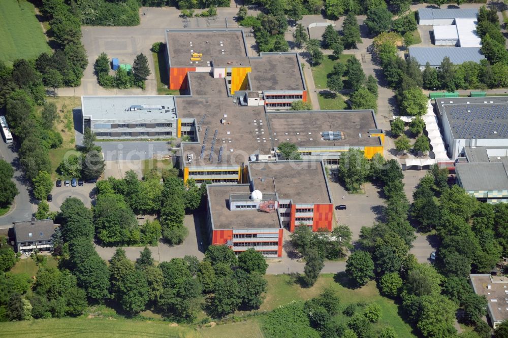 Aerial photograph Bad Salzuflen - School building of the Rudolf-Brandes-Gymnasium in Bad Salzuflen in the state North Rhine-Westphalia