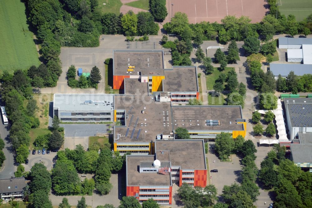 Aerial image Bad Salzuflen - School building of the Rudolf-Brandes-Gymnasium in Bad Salzuflen in the state North Rhine-Westphalia