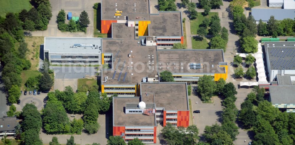 Aerial photograph Bad Salzuflen - School building of the Rudolf-Brandes-Gymnasium in Bad Salzuflen in the state North Rhine-Westphalia