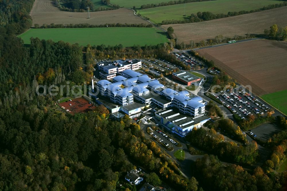 Bad Hersfeld from the bird's eye view: School building of the Modellschule Obersberg in Bad Hersfeld in the state Hesse, Germany