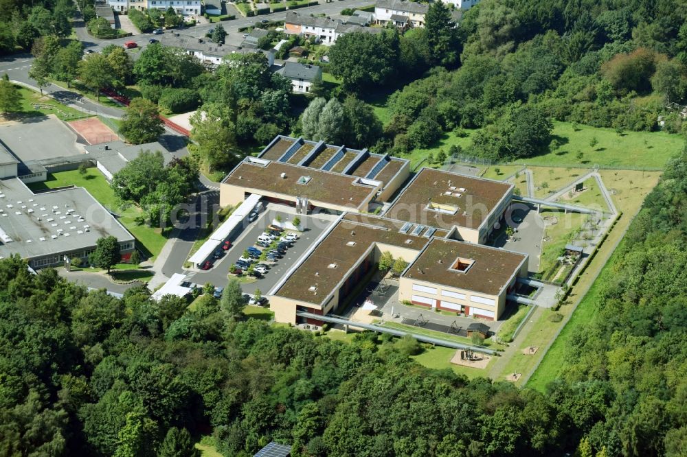 Wetzlar from above - School of the school in the Bruehlsbacher Warte formerly Pestalozzi school in Wetzlar in the federal state Hessen, Germany