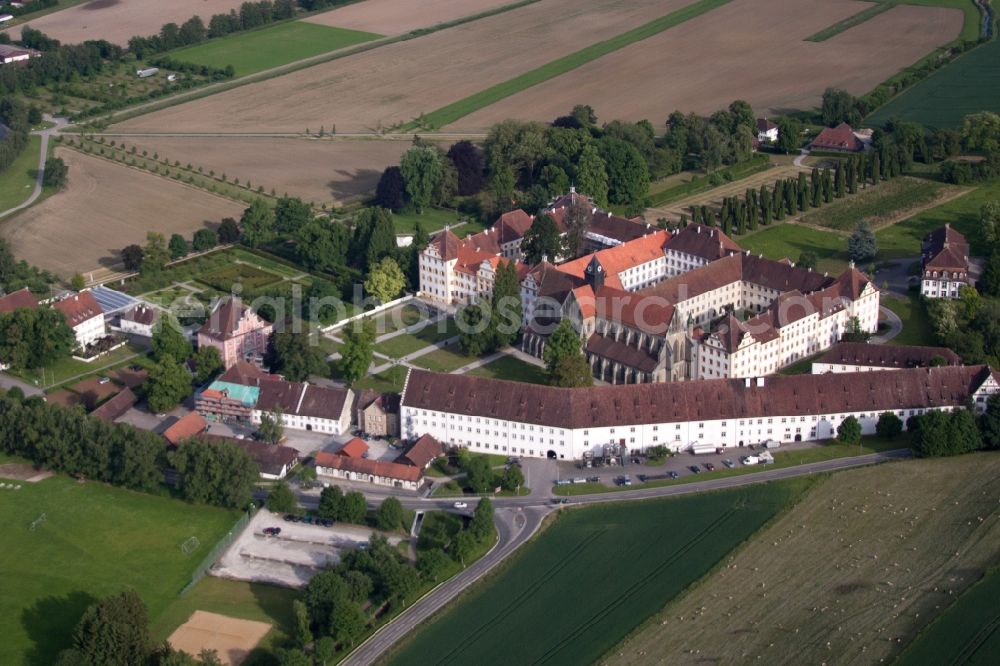 Salem from above - School building of the Schule Schloss Salem on Schlossbezirk in the district Stefansfeld in Salem in the state Baden-Wuerttemberg