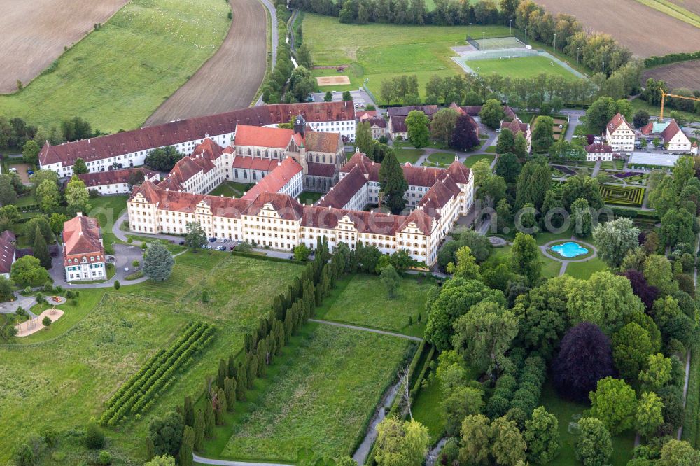 Salem from above - School building of the Schule Schloss Salem on Schlossbezirk in the district Stefansfeld in Salem in the state Baden-Wuerttemberg