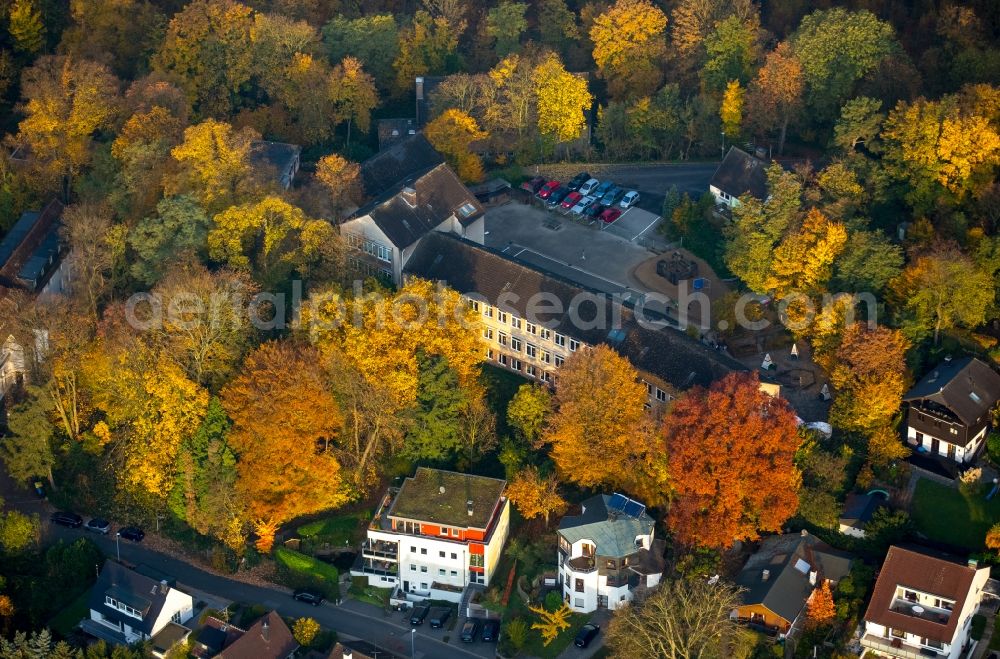 Essen from above - School building of the Jakob Muth School in Kettwig in the state of North Rhine-Westphalia