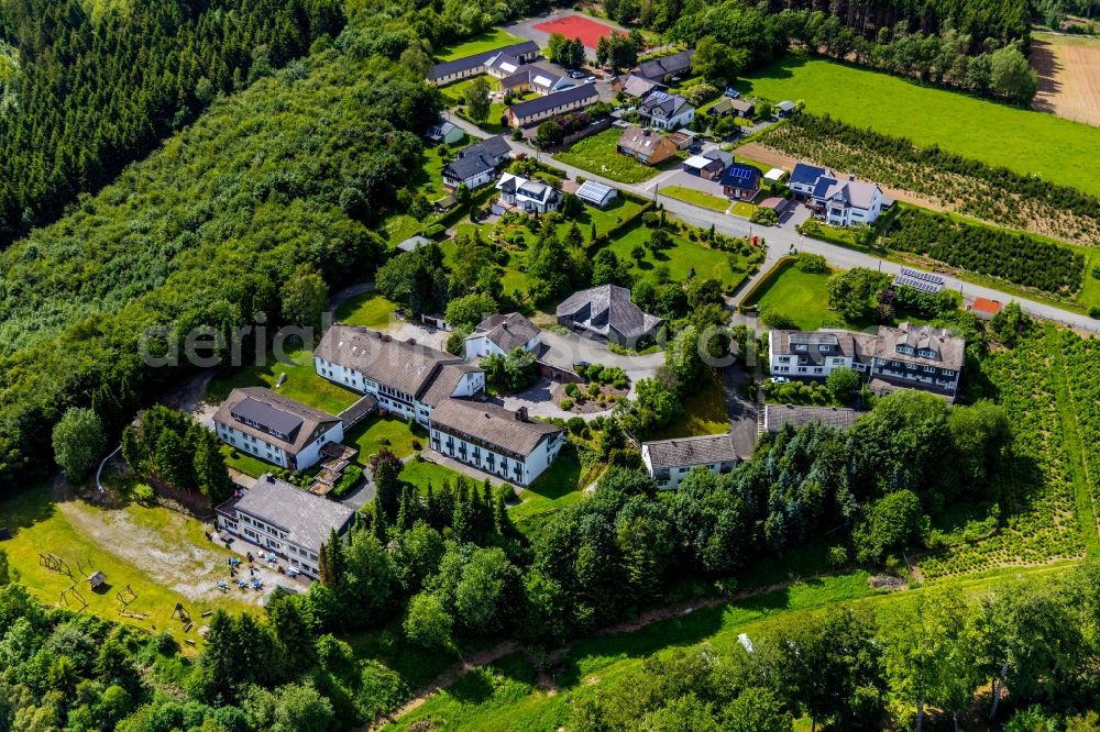 Aerial image Föckinghausen - School building of the Schullandheim Foeckinghausen in Foeckinghausen in the state North Rhine-Westphalia, Germany