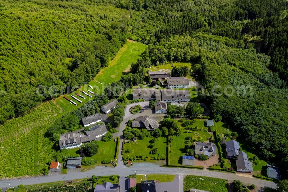 Aerial image Bestwig - School building of the Schullandheim Foeckinghausen in Foeckinghausen in the state North Rhine-Westphalia, Germany