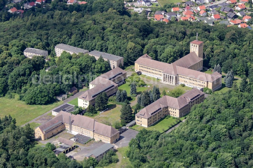 Ballenstedt from the bird's eye view: School building Training Center Grosser Ziegenberg in Ballenstedt in the state Saxony-Anhalt, Germany. Originally built as the National-Political Educational Institution - Anhalt Educational Institution (also called NEPA or NAPOLA) by the NSDAP and later used as the District Party School Wilhelm Liebknecht of the SED of the GDR