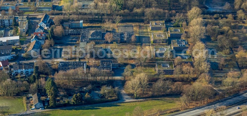 Aerial photograph Dortmund - School building of the Schulzentrum Hacheney on Glueckaufsegenstrasse in Dortmund in the state North Rhine-Westphalia, Germany