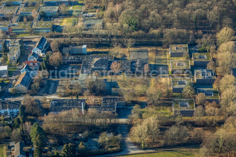 Dortmund from the bird's eye view: School building of the Schulzentrum Hacheney on Glueckaufsegenstrasse in Dortmund in the state North Rhine-Westphalia, Germany