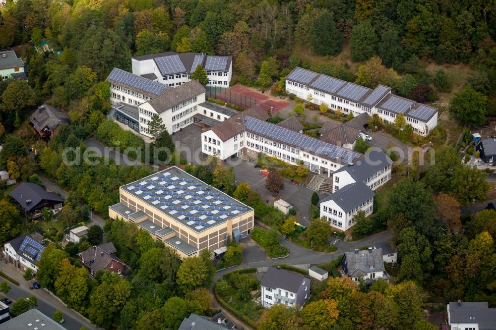 Netphen from the bird's eye view: School building of the Sekundarschule Netphen on Steinweg in Netphen in the state North Rhine-Westphalia, Germany