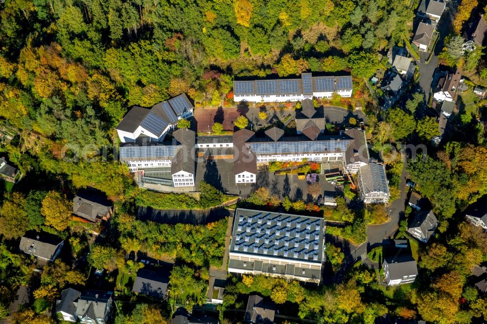 Netphen from the bird's eye view: School building of the secondary school at the Steinweg in Netphen in the state North Rhine-Westphalia